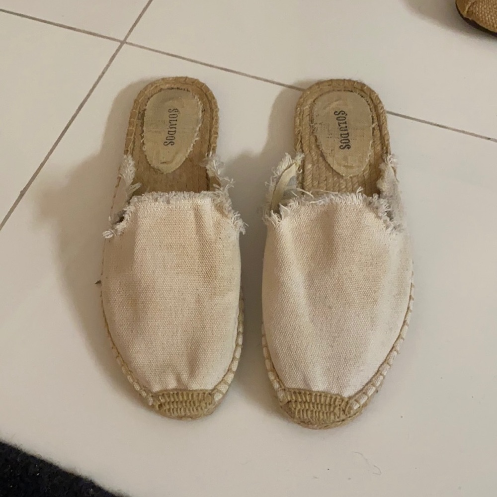 Soludos | White Espadrille Mule